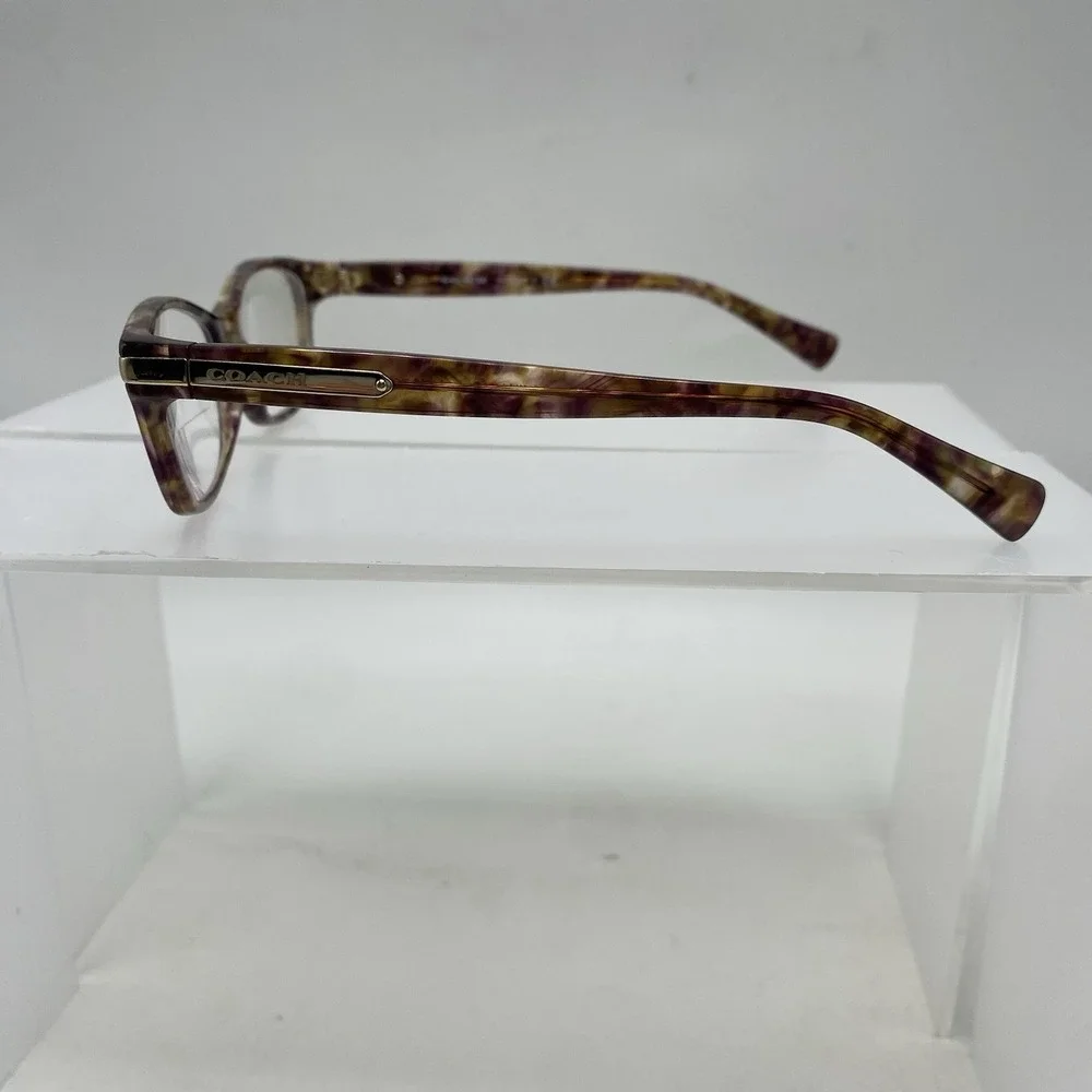 Coach Eyeglasses FRAMES ONLY HC6065 Cat Eye 49-17-135 Confetti Light Brown 248